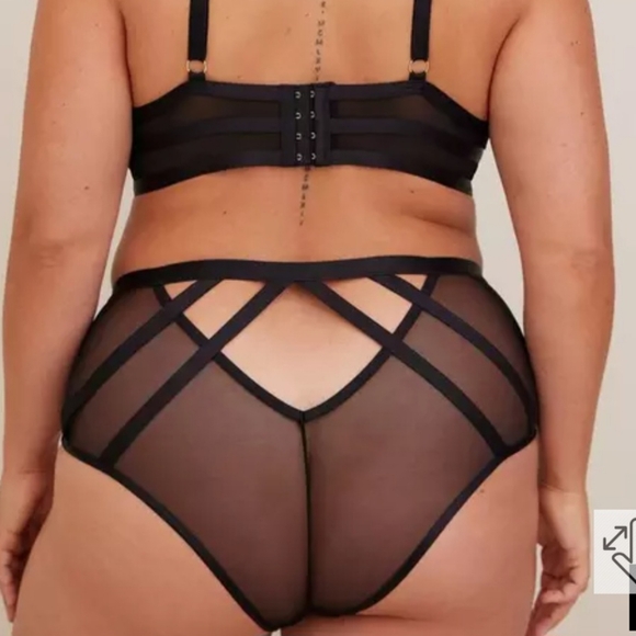 Strappy Satin Cheeky Panty With Keyhole Back From Torrid - Picture 3 of 9